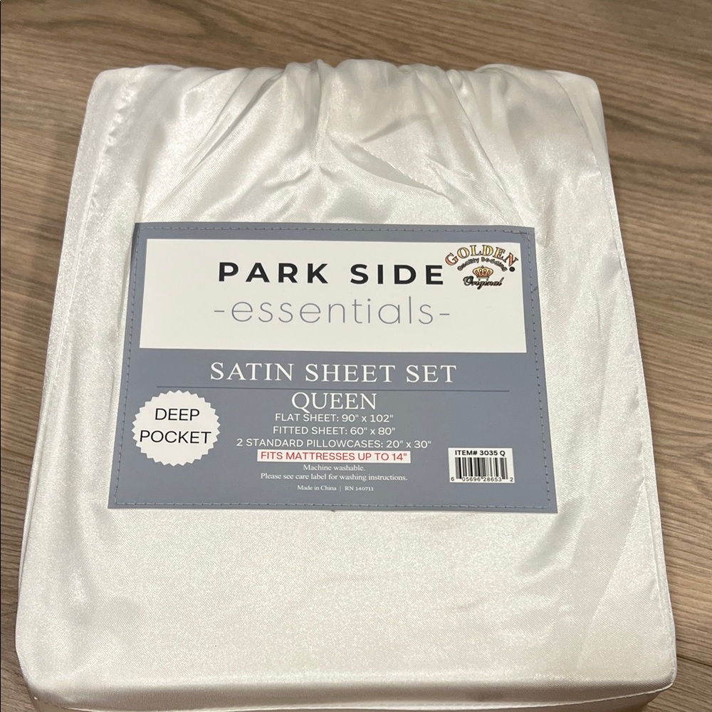 Satin Sheet Set - Queen - White